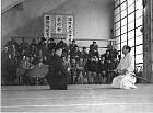 Tadashi Abe with Kenshiro Abbe - Preparing for a Kenjitsu demonstration
